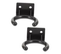 FRCOLOR 2pcs Microphone Hook Wall Clip Mic Wall Mount Bracket Holder for Stand Plastic Hooks Mic Hanger for Singing Microphone