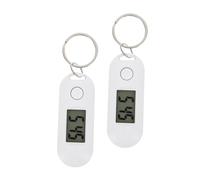 FRCOLOR 2pcs Mini Keychain Watch Luminous Digital Pocket Watch for Boys and Girls Backpack Nurse Office Home Outdoor Use