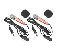 FRCOLOR 2pcs Mini Microphones Portable Handheld Condenser Microphones for Tablet and Computer with Human Voice and Simple to Use Design, Lightweight Stainless Steel and Sponge Material