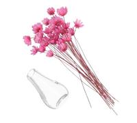 FRCOLOR 2pcs Miniature Vase with Flowers Miniature Flower Vase Mini Dollhouse Dollhouse Accessories Small Scale Pink