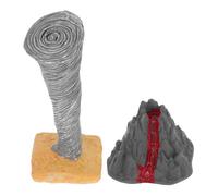 FRCOLOR 2pcs Miniature Volcano Tornado Models Realistic Sand Table Educational for Science Experiments for Classroom Teaching and Creative Learning Activities