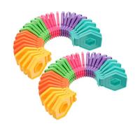 FRCOLOR 2pcs Montessori Stacking Colorful Cartoon Stacker for Early Learning and Preschool Development Portable Stress Plaything Enhancing Cognition Problem Solving and Creativity for