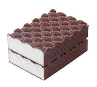FRCOLOR 2pcs Multi-Function Kitchen Scrub Sponges with Diamond Grit Surface Small Reusable Cleaning Sponge Set for Wok and Dishwashing Household Wok for Stubborn Stain and Rust Removal