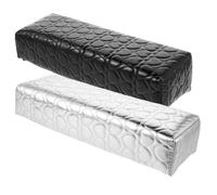 FRCOLOR 2pcs Nail Arm Rest Pillow for Nail Tech with Pressure Relaxing Soft Pu Material and Wear Resistant Design for Salon and DIY Manicure Projects