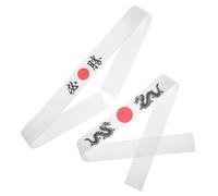 FRCOLOR 2pcs Ninja Hachimaki Headband for Women Soft Breathable Polyester Fiber Samurai and Karate Style Bandana for Traditional Cooking Sushi Chef Martial Arts Kitchen Headwear Supplies