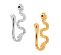 FRCOLOR 2pcs Non Piercing Nose Ring Clips Lightweight Copper Nose Stylish U Shape for Women Party Dance Performance Accessories