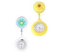 FRCOLOR 2pcs Nurse Hanging Watch Clip-Style Lanyard Watch for Women Nurse Elegant and Fashionable Design