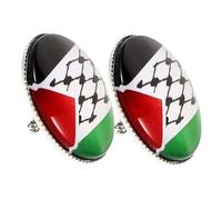 FRCOLOR 2Pcs Palestine Flag Brooch Decorative National Flag Pins Sturdy Lapel Pins for Clothes Bags Accessories Unique Idea with Craftsmanship