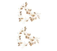 FRCOLOR 2pcs Pearl Bridal Headpiece Wide Headband Classic Wedding Hair Accessory Elegant Bridal Headwear