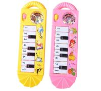 FRCOLOR 2pcs Piano Keyboard Musical Instrument for Ages Mini Portable Electronic Piano with Snowflake Vibration Sound Safe Lightweight Educational Music Random Color