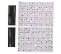FRCOLOR 2pcs Piano Keyboard Stickers Transparent Letters with Black Key Labels for Keys Electronic Piano Beginners Practical Decals and Removable Music Learning Tool