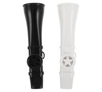 FRCOLOR 2pcs Plastic Kazoos Set - Black and White - Easy to Play Musical Instruments for Adults and Parties, Beginner-friendly Wind Instruments for Performance and Music Practice