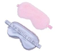 FRCOLOR 2pcs Plush Sleeping Eye Mask Soft Blindfold for Comfortable Nap and Travel Lightweight Silky Back Design with Elastic Strap for Women and Girls Sleepover Party Supplies