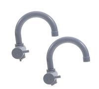 FRCOLOR 2pcs Pretend Sink Faucet Kitchen Accessories Realistic Plastic Faucets for Indoor Outdoor Role Playing Imaginative Play Collaborative Playset