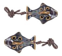 FRCOLOR 2pcs Professional Ceramic Ocarina Wind Instrument in Ac Key for Beginners and Intermediate Players Includes for Folk and World Music Performance