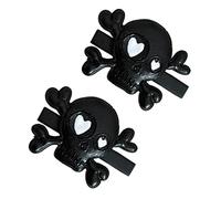 FRCOLOR 2Pcs Punk Skull Hair Clips Skeleton Barrettes Gothic Style Halloween Party Decoration for Women Girls