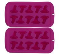 FRCOLOR 2pcs Purple Silicone Wizard Hat Chocolate Mould for Baking and Ice Making, Environmental Protection Material with Smooth Surface, for Halloween DIY Chocolate and Candy Accessories