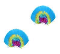 FRCOLOR 2pcs Rainbow Hair Accessories Thing Wig Masquerade Wig Fashionable Party Charming Fake Hair