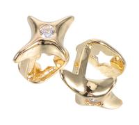 FRCOLOR 2pcs Rapper Tooth Decor Star Tooth Caps Hip-hop Costume Accessories Gem for Parties
