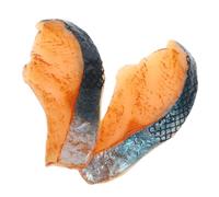 FRCOLOR 2PCS Realistic Artificial Fish Slice Models for Home Decor and Photography Props Lifelike Thin Seafood Fillet Simulation Non-breakable Display Accessories for Nursery and