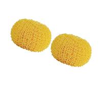 FRCOLOR 2pcs Replaceable Nanotech Scrubbing Balls Kitchen Pot Brush Dish Scouring Pads Sturdy Mesh Cleaning Scrubber for Household Cookware Washing