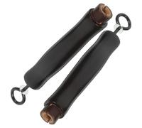 FRCOLOR 2pcs Replacement Pot Handle Wooden Pan Handle Heat-Resistant Coffee Color Wood and Stainless Steel for People Kitchen Use Can Be Hung on The Wall