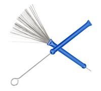 FRCOLOR 2Pcs Retractable Drum Wire Brush Compact Steel Drum Brushes for Drummers and Youth Bands for Practice and Performance