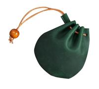 FRCOLOR 2pcs Retro Wallet Drawstring Coin Pouch Chic Leather Coin Purse Mini Storage Bag Stylish Change Bag for Daily Use Pocket for Small Items Random Color