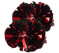 FRCOLOR 2pcs Reusable Cheerleader Pom Poms Made of Pet Material for Dancing Match and Cheering Competition, Portable Gymnastics Cheer Props to Add Sparkle and Support Your Cheering Squad