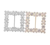 FRCOLOR 2pcs Rhinestone T-shirt Clips Scarf Clip Unique Scarf Buckle for Women Shawl Sweater