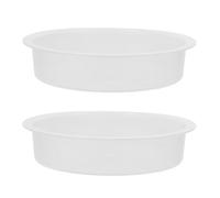 FRCOLOR 2pcs round Bird Water Bowls for Feeding Station with Secure Mounting Options, Hummingbird-specific Design, Sturdy Pp Material, for Outdoor Bird Bathing and Feeding