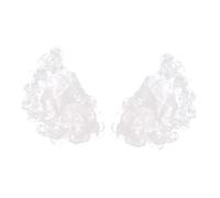 FRCOLOR 2pcs Santa Beard Brown Accessories Holiday Accessory Beards Grooming Long Shape Funny Polyester Fiber White