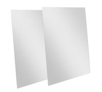 FRCOLOR 2pcs Self-adhesive Acrylic Wall Mirror Tiles Decorative Mirror Sheets for Bedroom Bathroom Gym Vanity Easy Installation Radiant Surface Flexible Layout