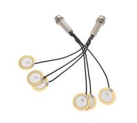 FRCOLOR 2pcs Self-adhesive Kalimba Piezo Pickup Transducer with Contact System Sensitive Microphone for Acoustic Guitar Violin Ukulele Banjo Noise-reducing Sound Amplifier Compatible with