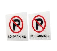 FRCOLOR 2pcs Self-adhesive No Parking Sign Acrylic Warning Stickers for Homes and Businesses Clear and Black Industrial Prohibition Signs to Keep Driveways Unblocked