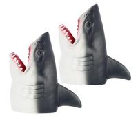 FRCOLOR 2Pcs Shark Finger Puppets Educational for Fun Shark Role Play for Decorative Shark Puppet Enhancing Parent Bonding Bright Design