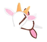 FRCOLOR 2pcs Sheep Costume Headband with Soft Plush Goat Ears Lightweight and Comfortable Hair Hoop for Halloween Carnival Cosplay and Party Dress Up