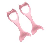 FRCOLOR 2pcs Silicone Eye Makeup Aid Mermaid Tail Eyeliner Stencil Tool for Women Eyeliner Application Easy to Use Applicator for Winged
