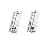 FRCOLOR 2pcs Silver Metal Snare Drum Lugs with Dual-end Hooks Strong Replacement Parts for Drum Kits and Repair