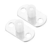 FRCOLOR 2pcs Sliding Door Floor Guides with Nylon Rollers Heavy Duty Barn Door Bottom Mount Prevent Swinging and Ensure Smooth Sliding