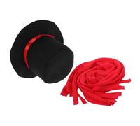 FRCOLOR 2pcs Snowman Costume Kit with Hat and Scarf Winter Frosty Christmas Accessories for Xmas Party Dress Up Festive Holiday Cosplay Supply for Themed Photos and Family Fun