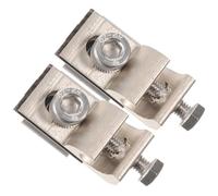 FRCOLOR 2pcs Solar Panel Grounding Clips with Tinned Copper Material, Lightweight Cable Wiring Solution for Photovoltaic Systems and Home Use, Silver Colour Practical Ground Clip