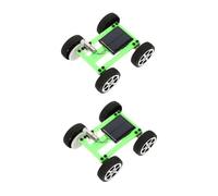 FRCOLOR 2pcs Solar Powered Car Kit for DIY Stem Educational Science Experiment Motor Assembly Components Green Enhance Creativity Fine Motor Skills