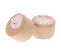 FRCOLOR 2pcs Solid Wood Tooth Box Keepsake Holder for Teeth Storage Gender-Neutral Design for Boys and Ample Space