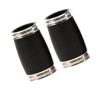 FRCOLOR 2pcs Soprano B Flat Clarinet Two-section Tubes Clarinet Replacement Tuning Tube Parts for Wind Instrument Pitch Tuning