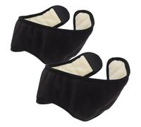 FRCOLOR 2Pcs Soundproof Ear Muffs Protective Ear Muffs Noise-Cancelling Earmuff Band Adjustable Noise Reduction Plush Soft Breathable Material Black for Dormitories Shared Living Spaces