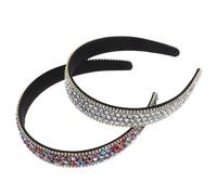 FRCOLOR 2pcs Sparkly Non Slip Glitter Hair Accessories for Back to School Prom Daily Wear Stylish and Versatile Holiday Headbands