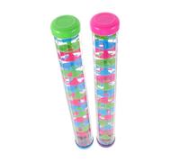 FRCOLOR 2pcs Spiral Rain Stick for Plastic Musical Percussion Rain Sound Maker for Sensory Exploration Early Cognitive Development and Creative Play