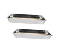 FRCOLOR 2pcs Stainless Steel Anatomy Dissection Trays with Wax Base Easy Specimen Pans for Biology Labs Teachers Students