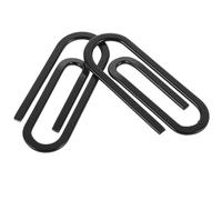 FRCOLOR 2pcs Stainless Steel Decorative Clips Miniature Paper Clips for Office Black Versatile Functionality for Organizing Bills and Paperwork